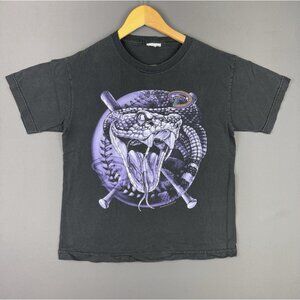 Vintage Y2K MLB Arizona Diamonbacks Baseball Black Shirt Snake Art Rare Sports
